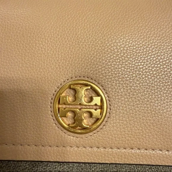 💯 Tory Burch Carson Convertible Leather Crossbody Bag In Devon Sand - Picture 7 of 12